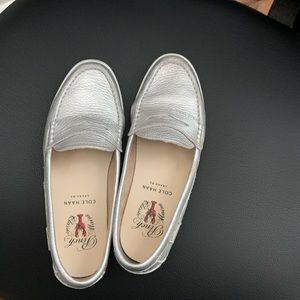 Cole Haan Nantucket style leather sneakers. Very neutral and fun with denim